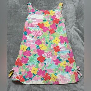 Vintage Lilly Pulitzer Sleeveless Sheath Dress Sundress Pink Floral 2 Retro Bows